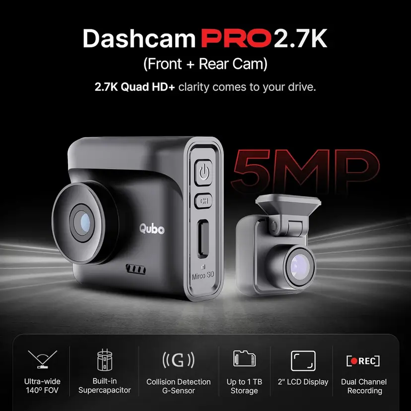 Qubo Car Dashcam at your doorstep in Bangalore